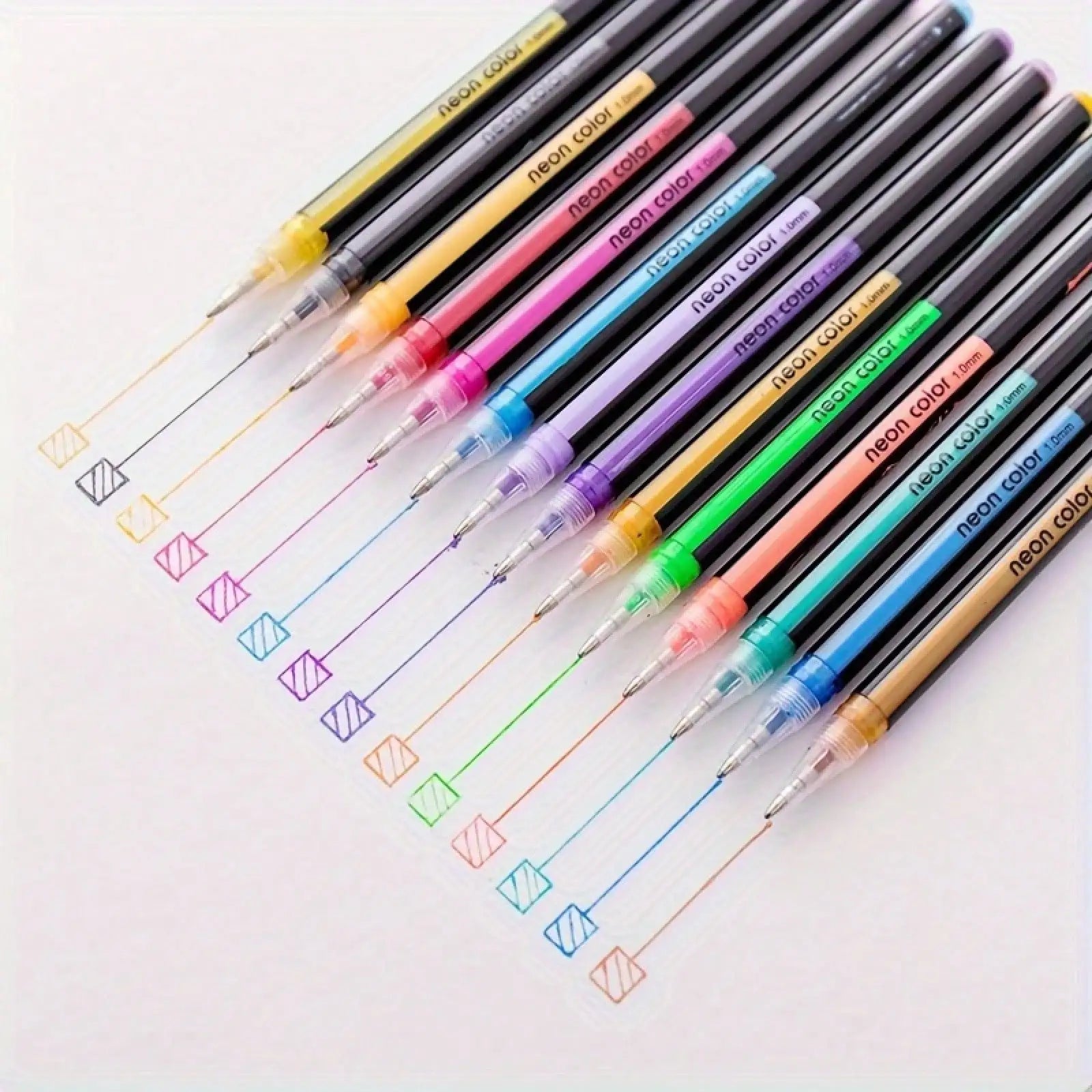 48-Color Sparkle Gel Pen Set Vibrant Glitter & Metallic Pens