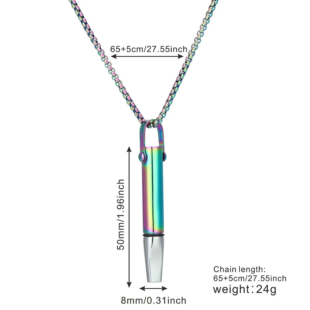 Breathing Resistance Whistle Necklace Breathing Necklace
