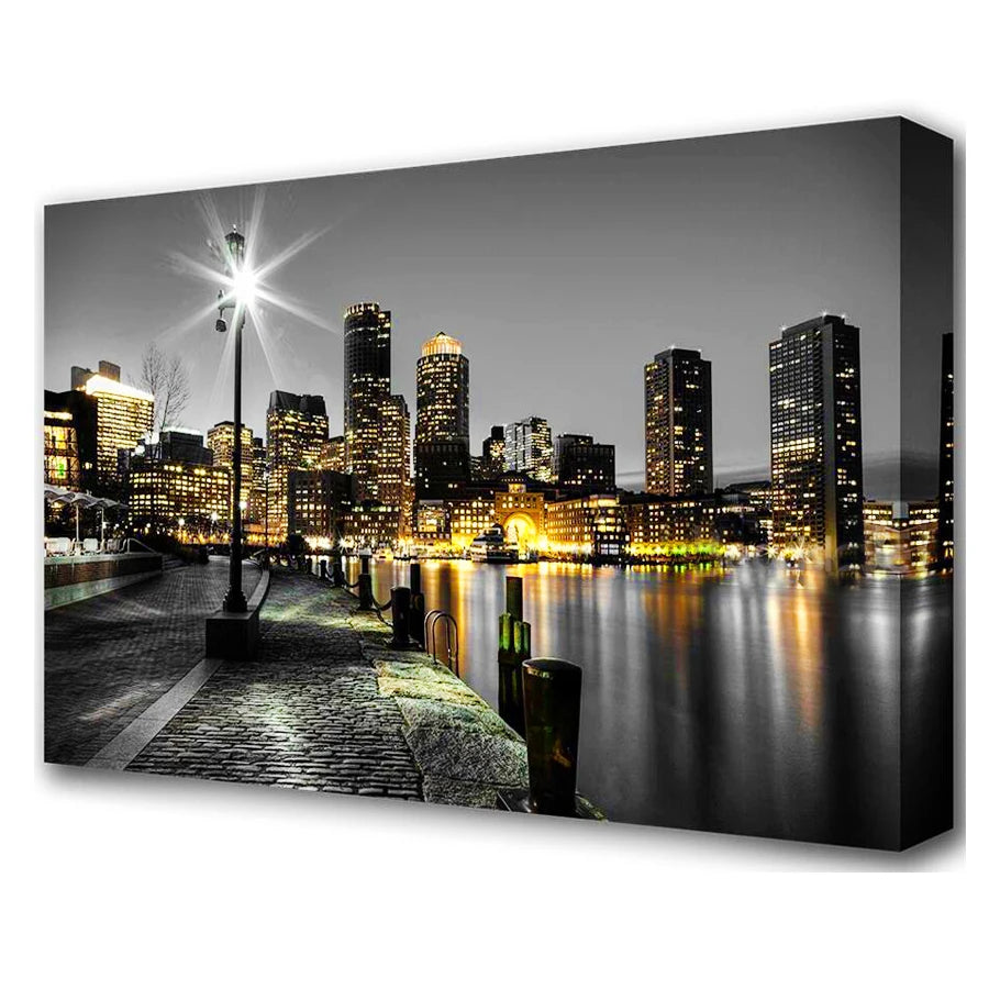 New York building night city DIY diamond embroidery diamond painting.