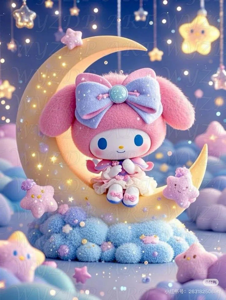 Fairy Dust Diamond Painting Cartoon Doll Embroidery Landscape Decor.