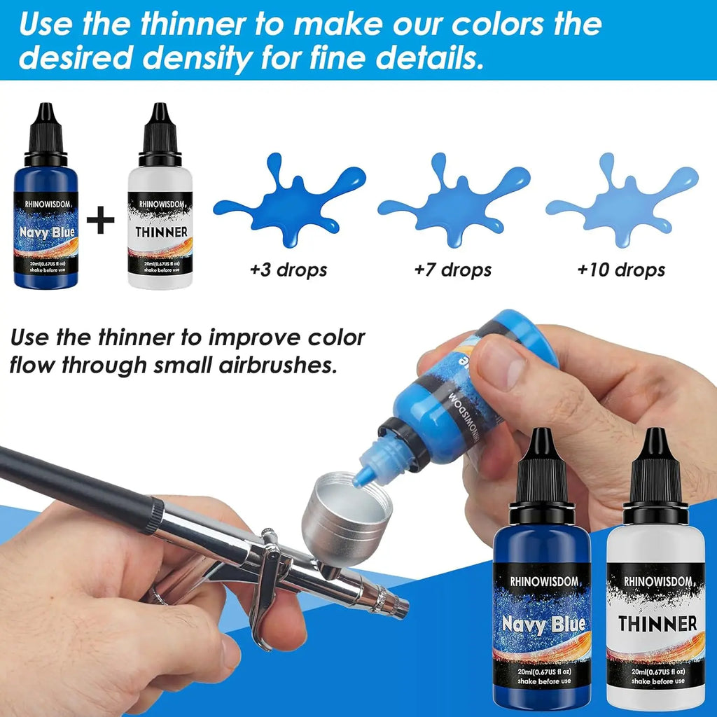 44 Color Metallic Airbrush Paint Set