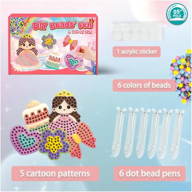 Bead Painting Kit for Kid Art Crafts & Cartoon Kit for Children