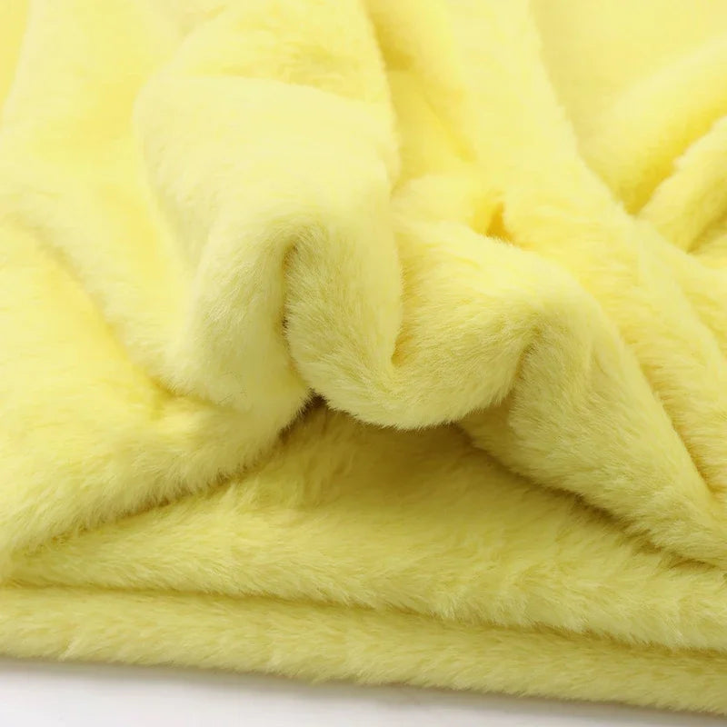 Rabbit Fur Fabric Soft Short Plush.