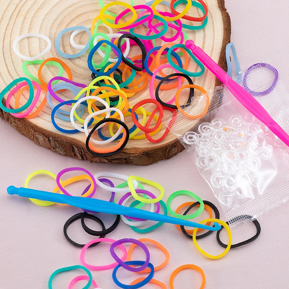 Bracelet Making Kit with Crochet Hook DIY Rubber Band Woven Bracelet
