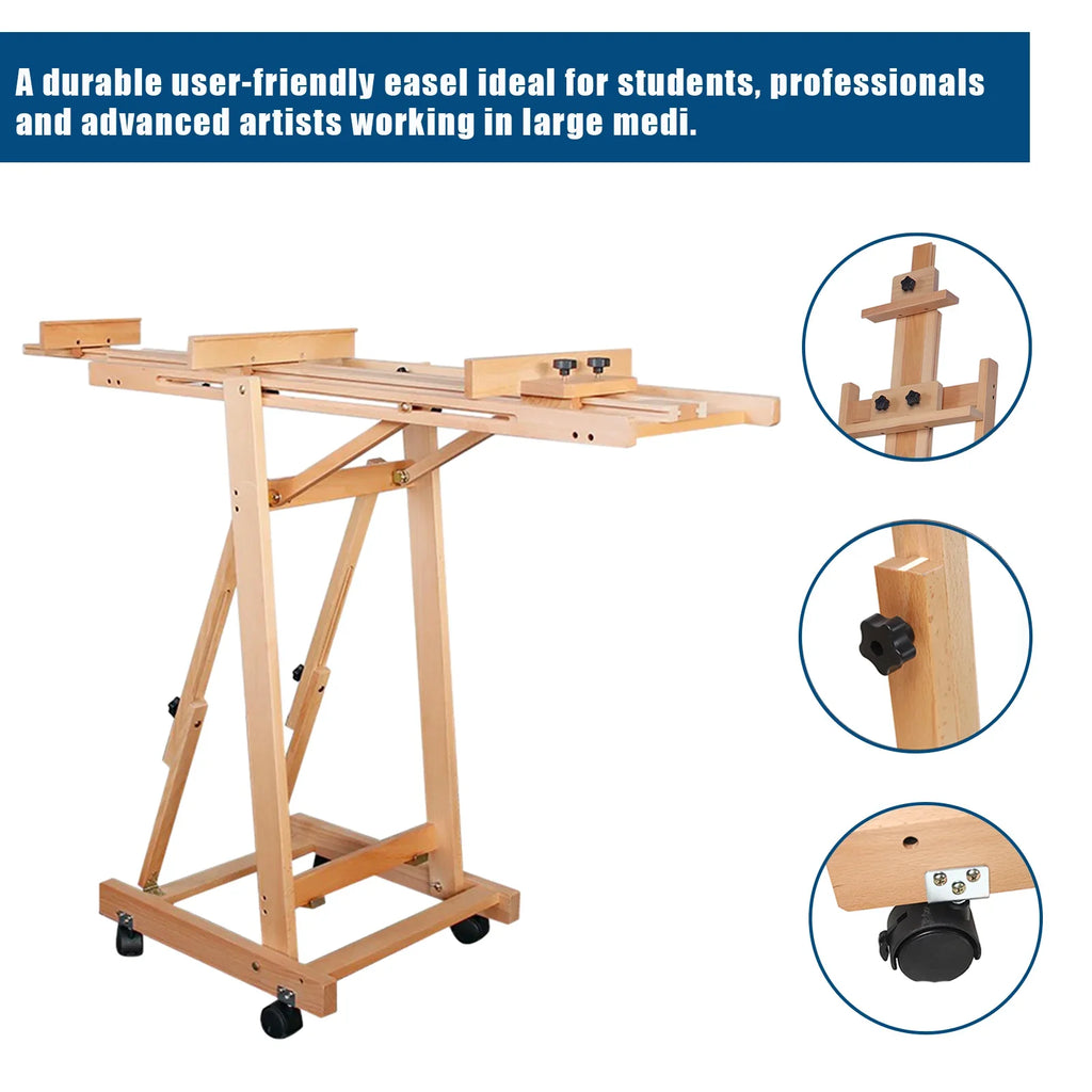 Large Removable Artist Studio Easel Wood Art Station