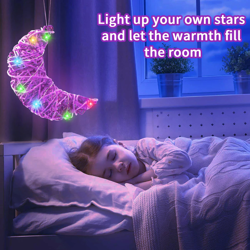3D String Light Art Latern and Crafts Light Nail Kit Light DIY Crafting Decorations Supplies Kit Sets for Kids Children Girl Aduts