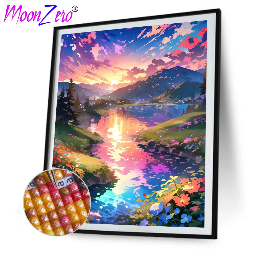 New 100% Full Fairy Dust Crystal Resin Square Diamond Painting by Number Kits