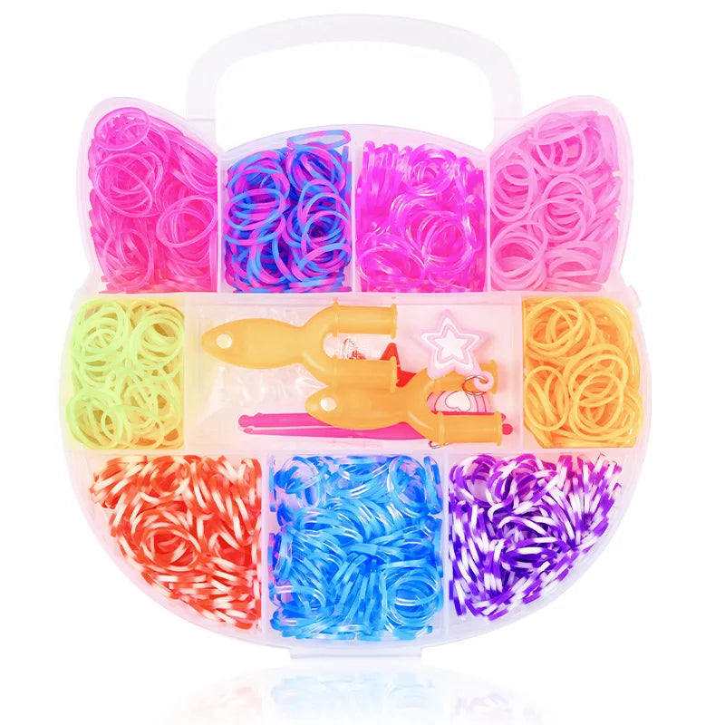 DIY Luminous Rubber Bands Set  DIY Hand Woven Bracelet Loom