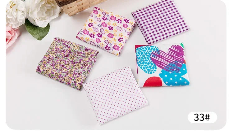 5Pcs/Set 25cmX25cm  Quilting Cloth Patchwork Needlework Handmade DIY Material