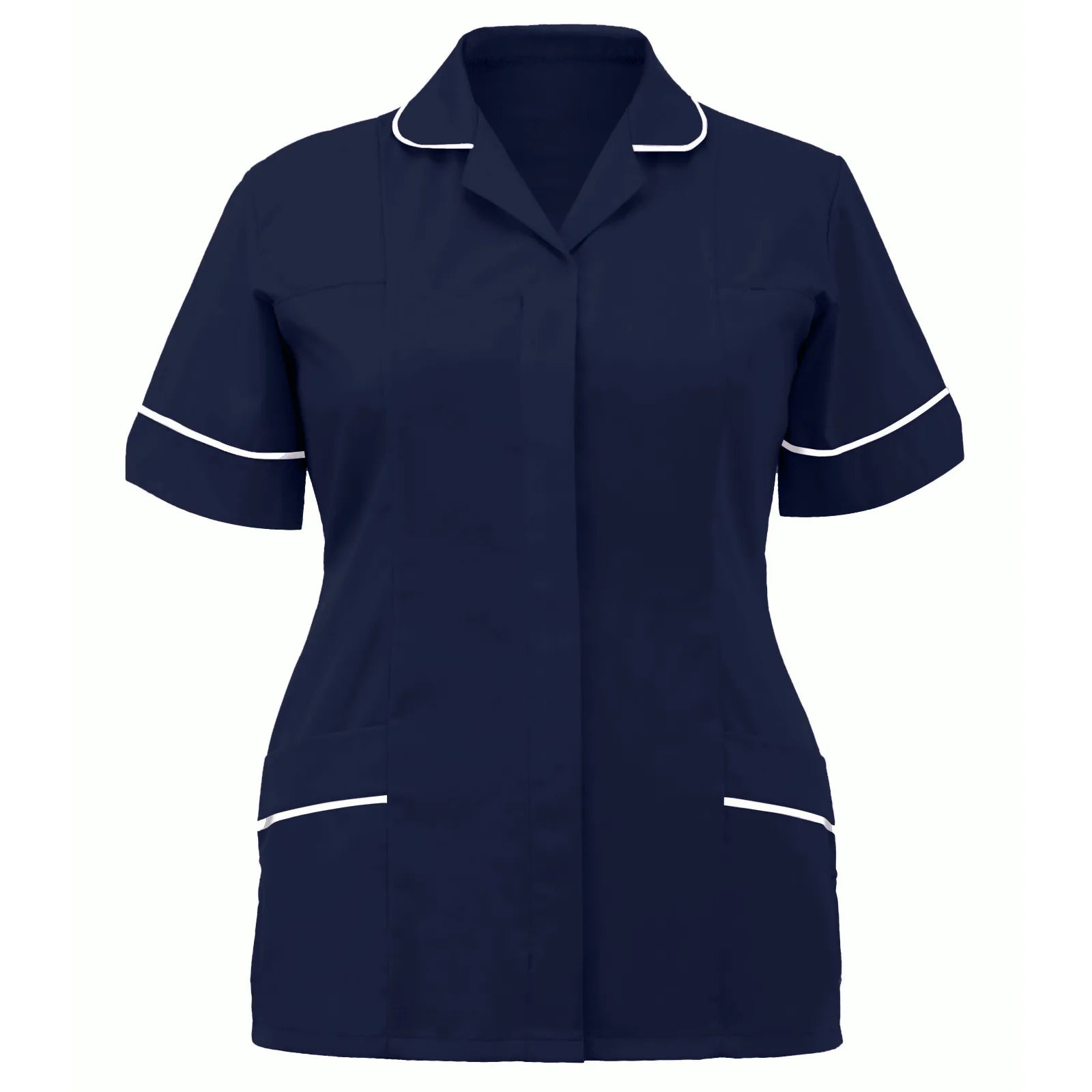 Women Nurses Uniform Clinic Care Clothing T-Shirt Summer Ladies Lapel Short Sleeve Scrubs Tops Work Wear Nursing Uniforms