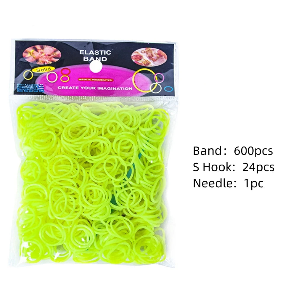600pcs Loom Rubber Bands Kit Bracelet Making Kit for Kids Elastic Weaving