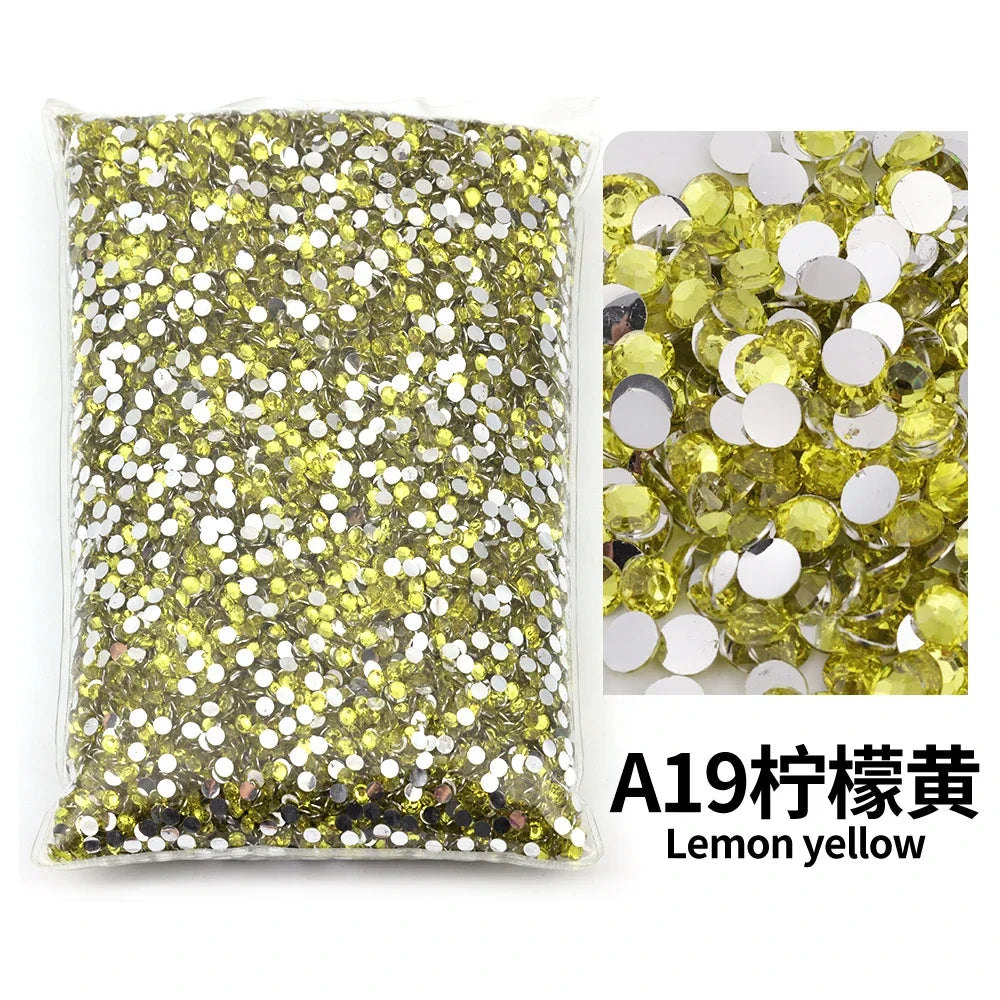 Big Package 2-6mm Resin Non Rhinestones Bulk Wholesale, Plastic Crystals Nail DIY