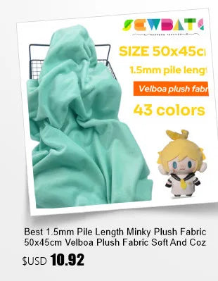 2024 Small Size 50x50cm Squishy Mochi Stetch Minky Fabric 95% Polyester 5% Spandex Stretch 4 Side Plush Fabric For Diy SewingToy