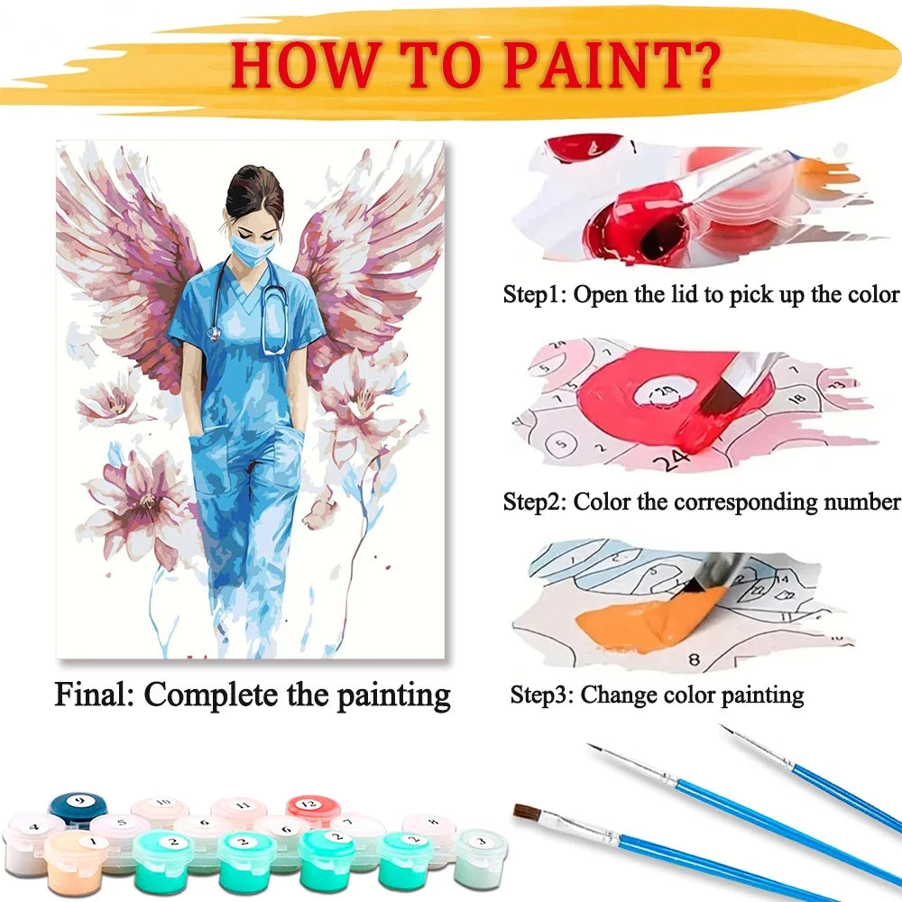 Angel Paint By Numbers For Adult Diy Art