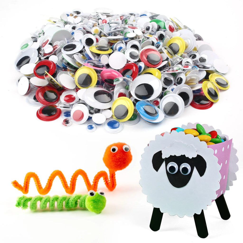 1100pcs Self-adhesive Googly Wiggle Eyes for DIY