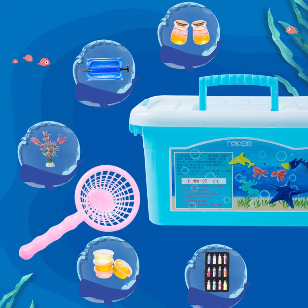DIY Magic Water Kids Handmade Craft Painting Stickers Fairy Gel Ocean MoldEducation