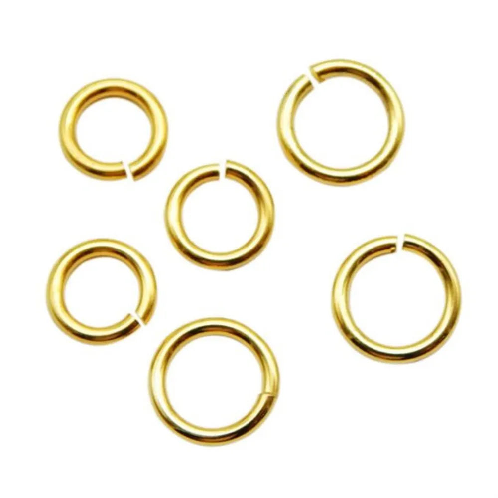 100-200pcs Stainless Steel Split Rings Black Open Jump Rings Connector