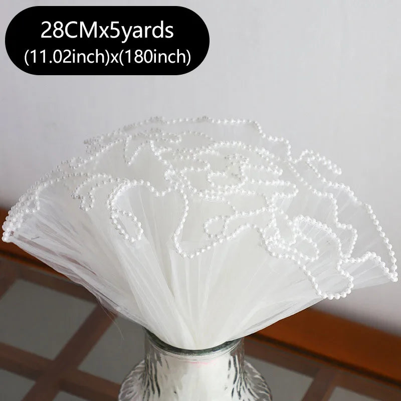 5Yards Bouquet Wrapping , Florist Packaging Lace Mesh