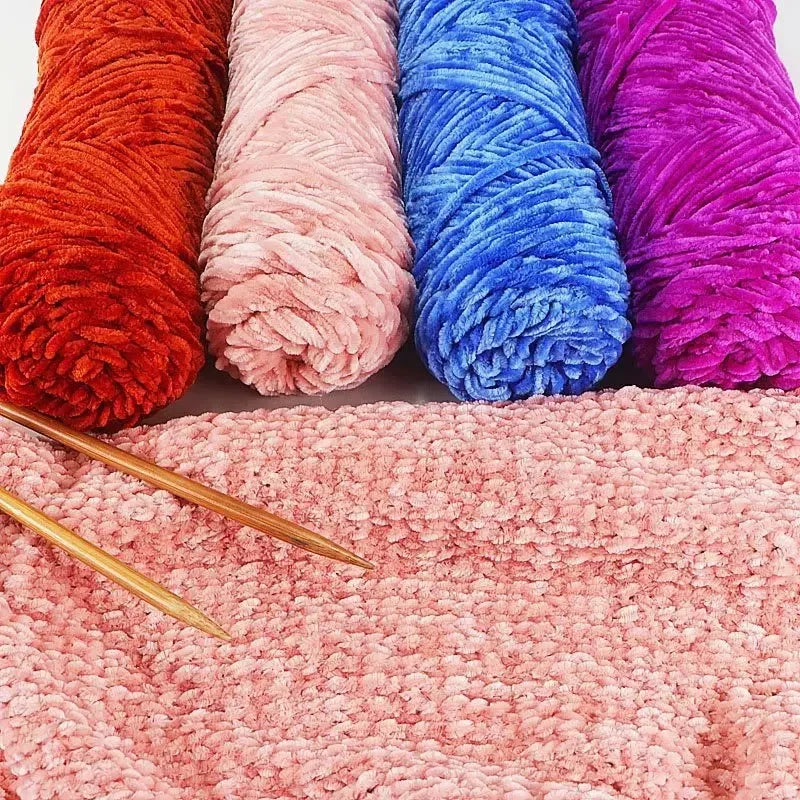 Thick Chenille Velvet Yarn 100g/Roll