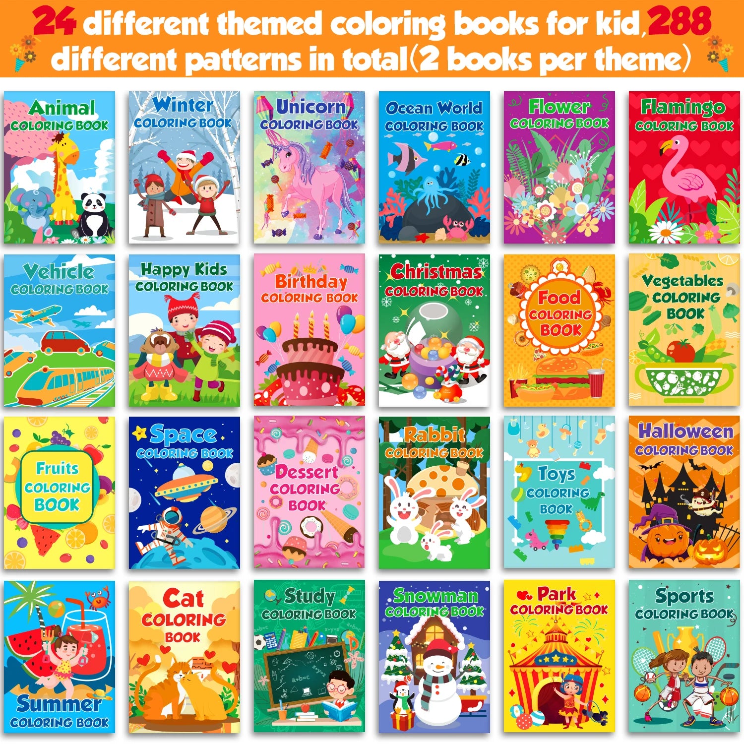 48 Pack Small Coloring Books for Kids Ages 4-8, 8-12, Bulk Coloring Books for Kids, Kids Birthday Party Gifts Classroom