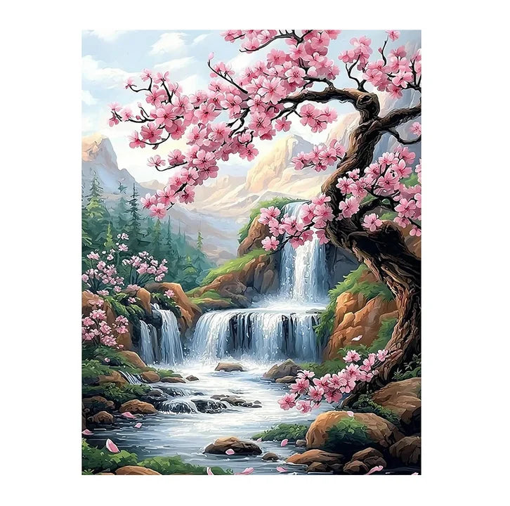 Waterfall Scenery 5D DIY Diamond Painting Kit 2026 Embroidery, Handmade Hobby Wall Decor.