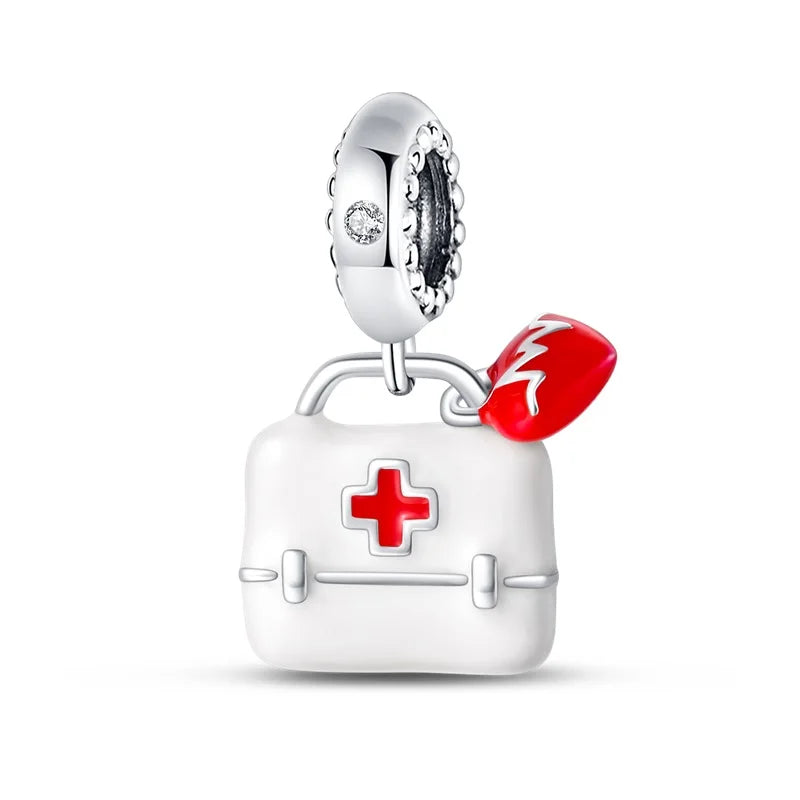 Original 925 Sterling Silver Charm Beads Medical Series