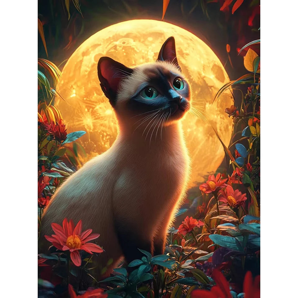 New Arrivals Diamond Embroidery Animal Kit DIY Drill Painting Cat.