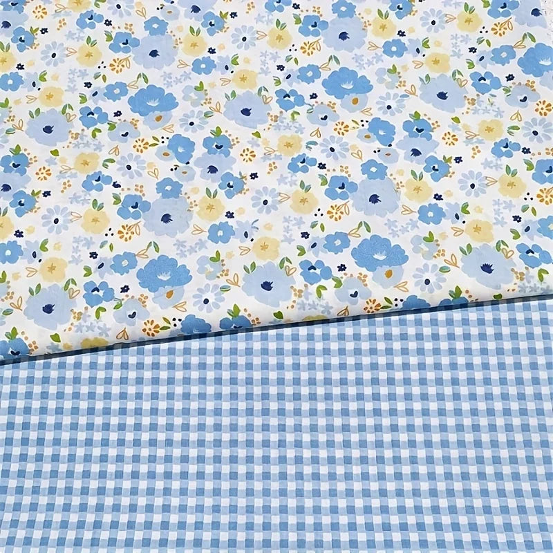 8pcs pure cotton flowermulti-color, fabric pre cut patchwork fabric.