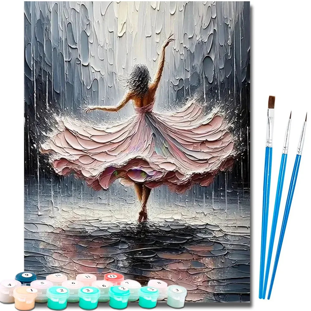 Dancing Girl Diy Art Paint By Numbers For Adult