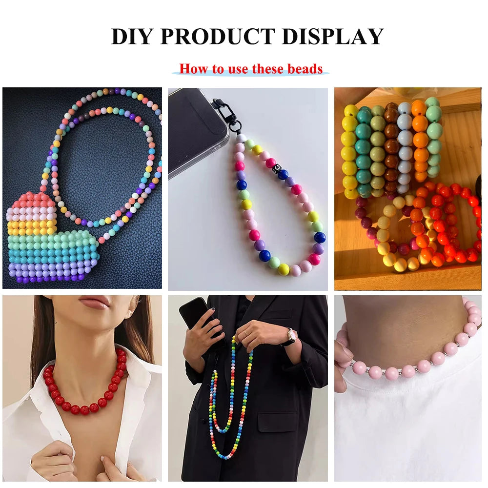 20pcs Dual Color  Stone Shape Loose Spacer Beads for DIY Jewelry