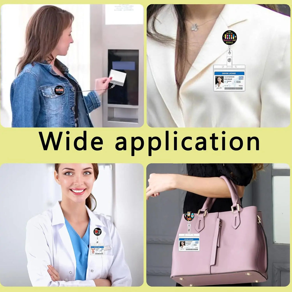 1/3/5 PCS Funny Retractable Badge Reel – Cute Nurse ID Holder with Alligator Clip