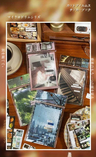 80pcs Vintage Die-Cut Sticker BookJunk Journals & DIY Crafting